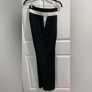 VENUS Black Dress Pants w/White Sparkly Waist & Side Pocket Detail Size 12